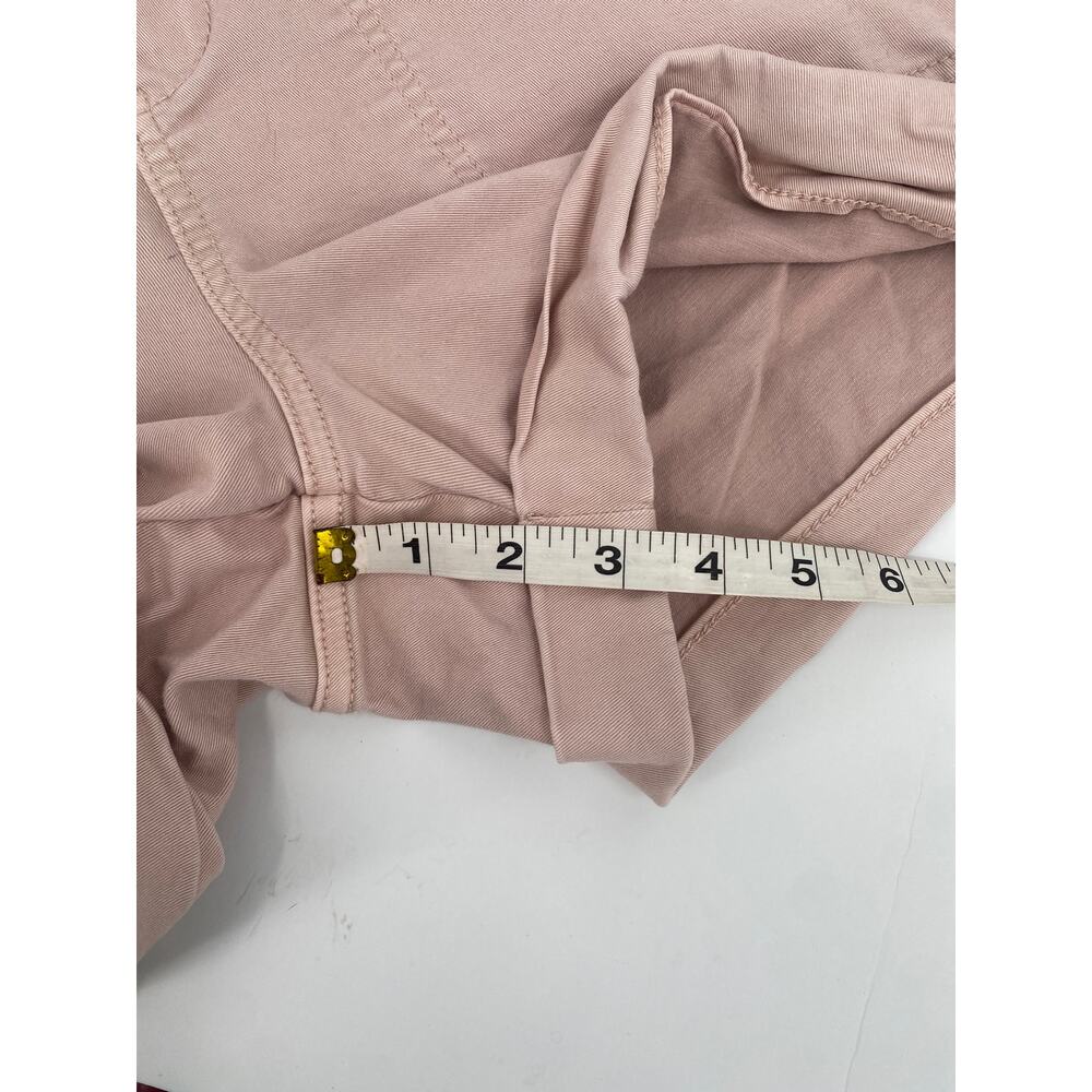 Torrid Pink Jean Roll Hem Shorts Slant Pockets Button size 14 - Picture 9 of 11